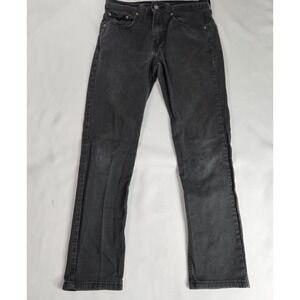 Levi's 502 Jeans Black‎ Wash Denim Straight Leg Comfort Fit Mens tag Size 28x30